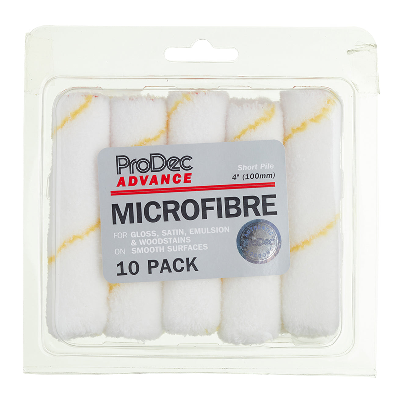 PRODEC ADVANCE MICROFIBRE SHORT PILE ROLLER SLEEVE 4" (10 PACK)