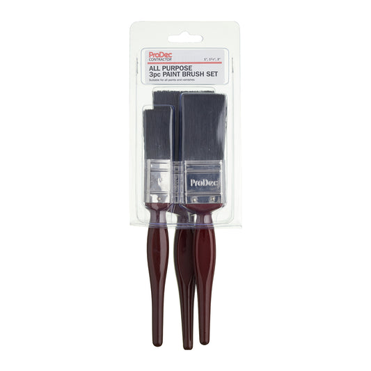 PRODEC ALL PURPOSE PAINT BRUSHES SET 3 PACK (1", 1.5", 2")