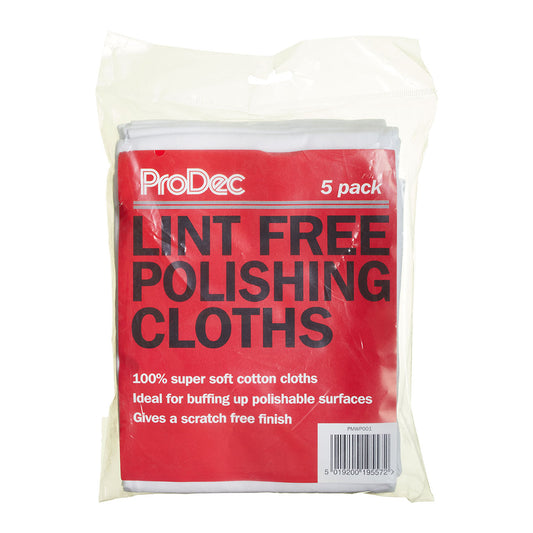 PRODEC LINT FREE POLISHING CLOTHS 5 PACK