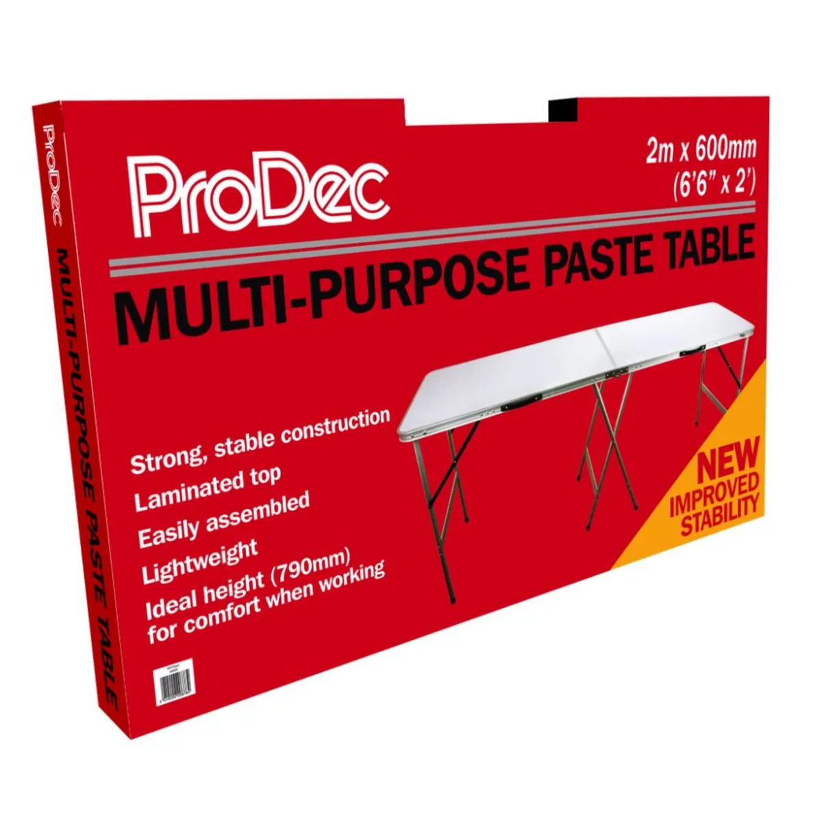 PRODEC MEHRZWECK-TAPETENTISCH 2M X 600MM – Decorating Supplies Online