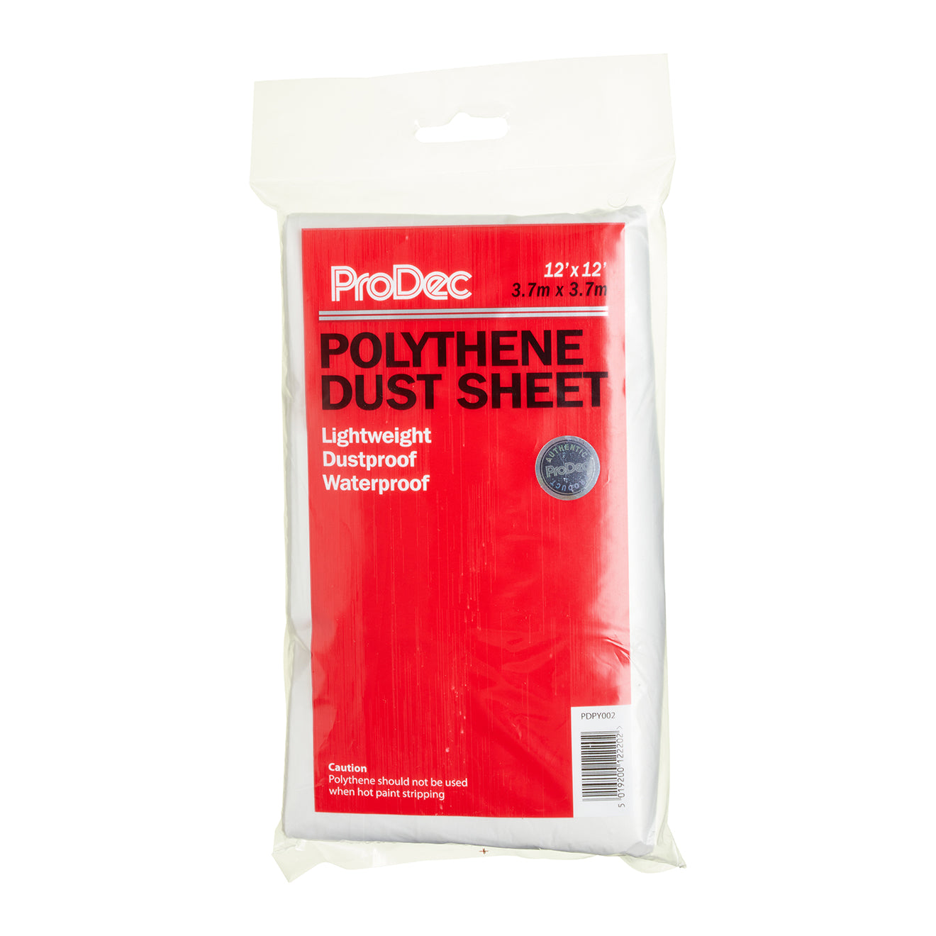 Prodec Polythene Dust Sheet 12 X 12 Feet (3.6 X 3.6M)
