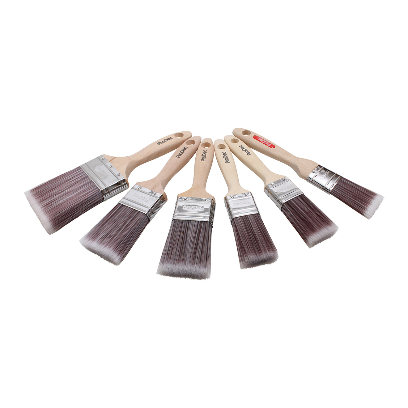 PRODEC PREMIER SYNTHETIC 5 PACK BRUSH SET + FREE 2" OVAL BRUSH