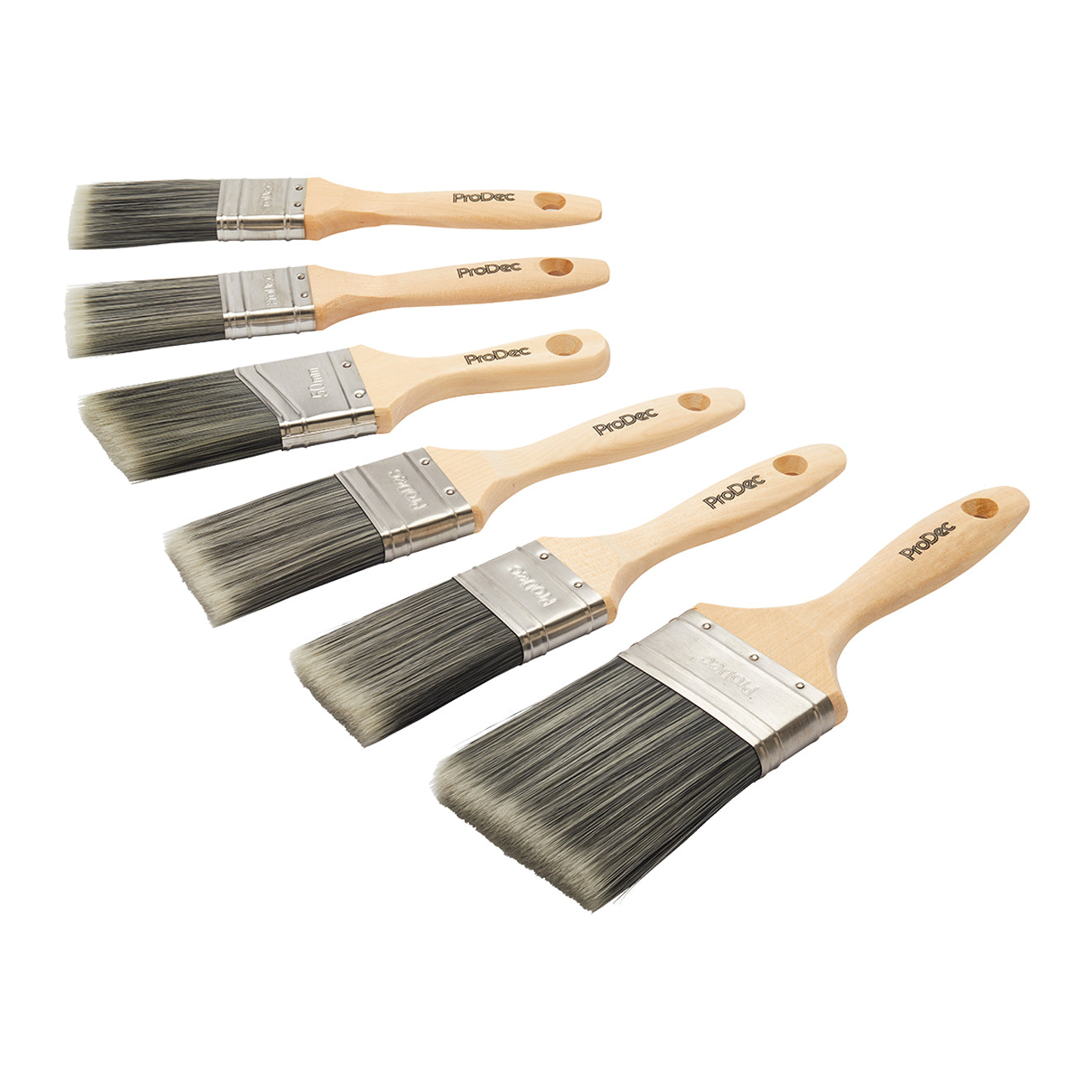 PRODEC TROJAN SYNTHETIC BRUSH SET 6 PIECE