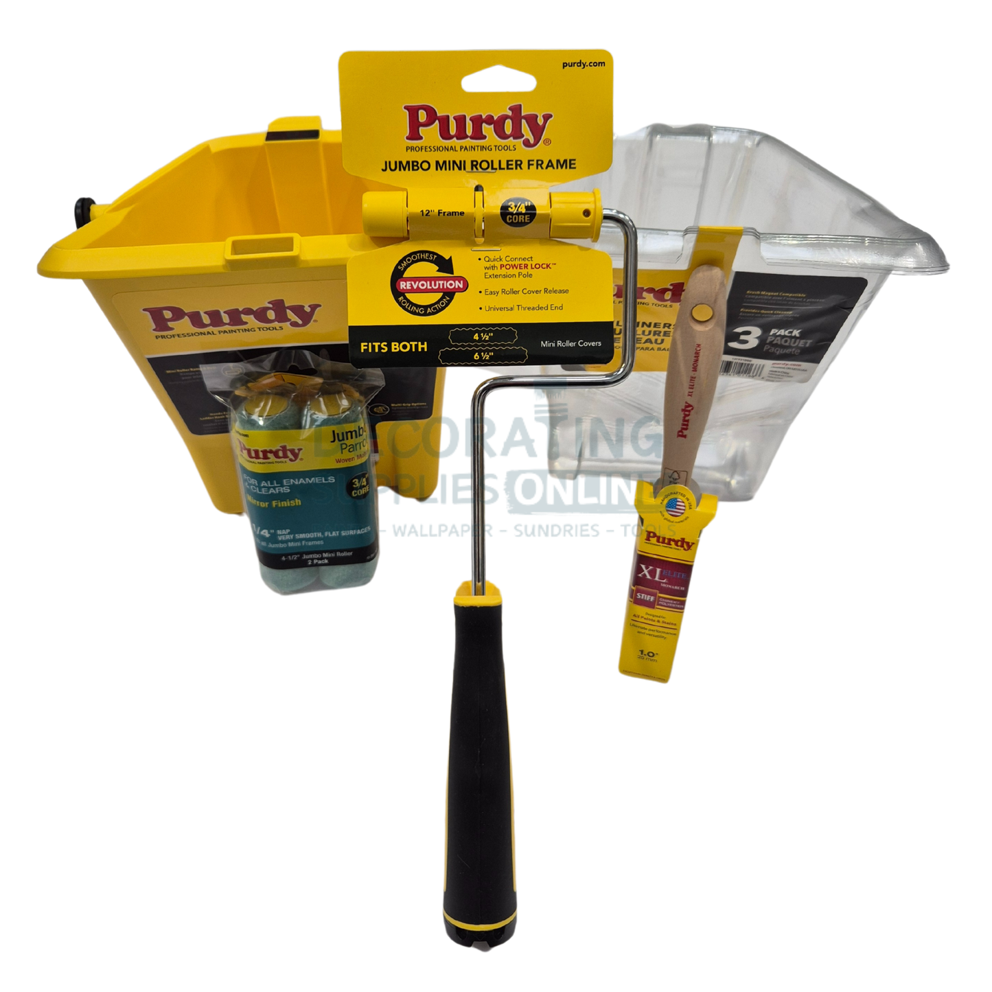 Purdy Parrot Jumbo Mini Roller & Pail Set - Bundle