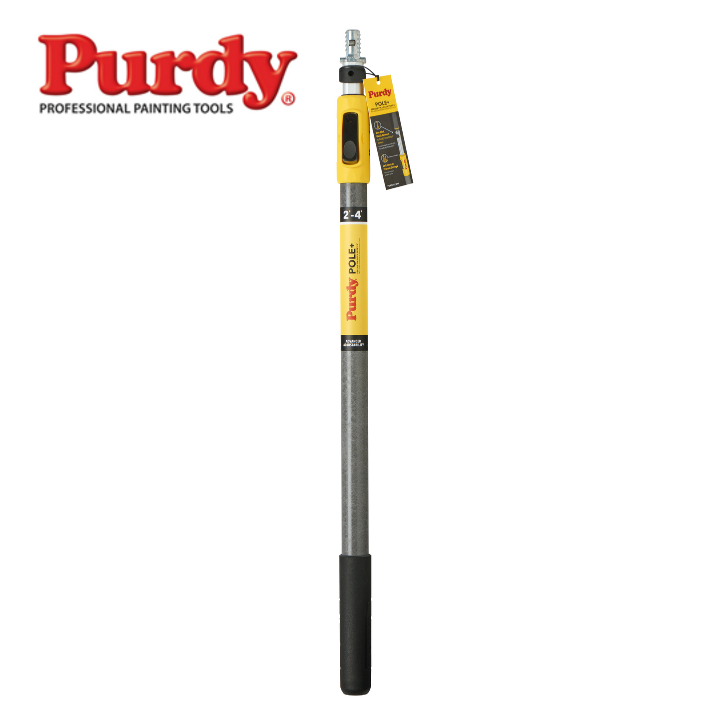 Purdy Pole Plus Secure Pin Lock Extension Pole (2 - 4 Foot)