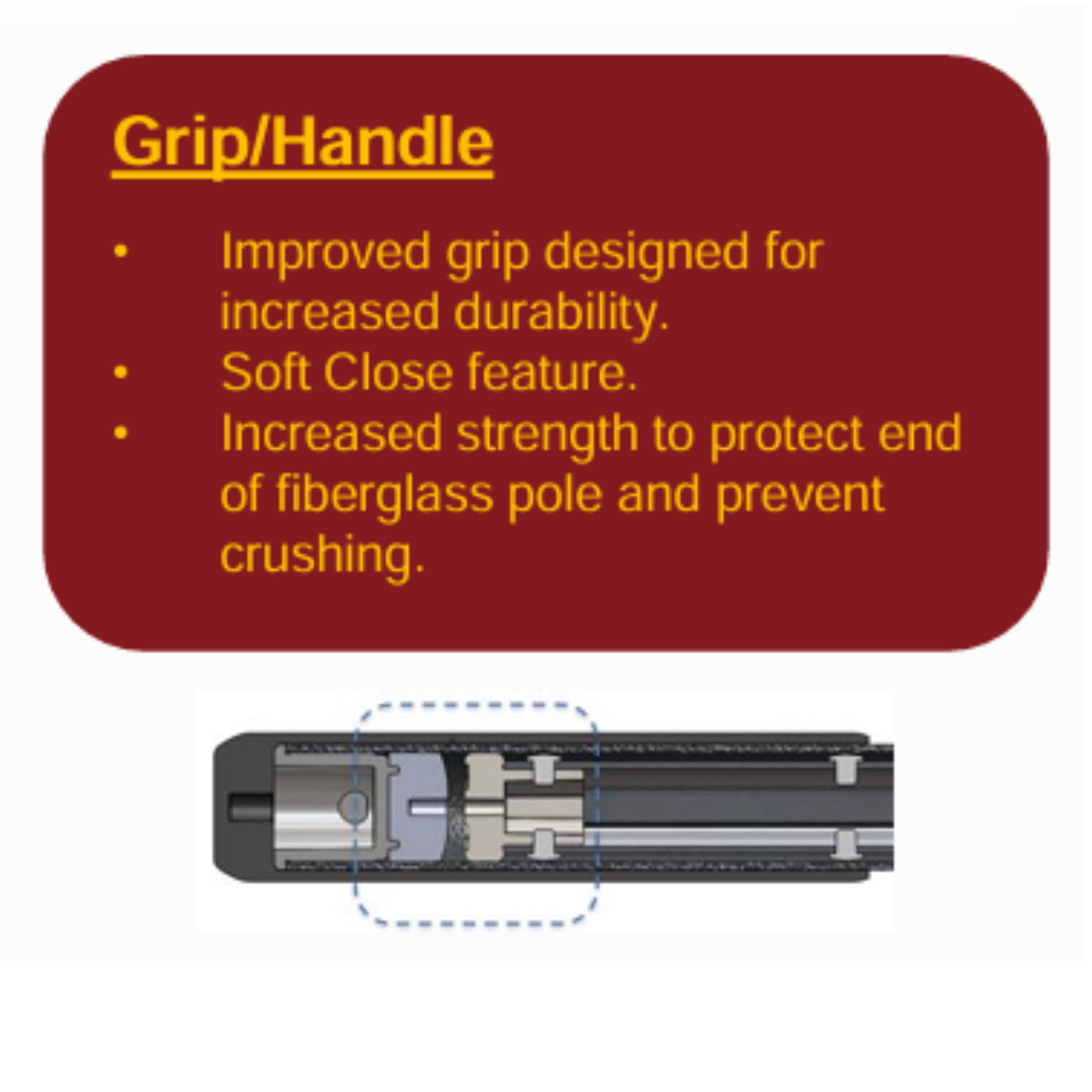 Purdy Pole Plus Secure Pin Lock Extension Pole (1 - 2 Foot)