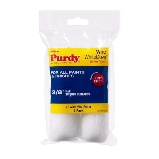 PURDY WHITE DOVE JUMBO MINI SLEEVES 4.5' 2 PACK (3/8' NAP)