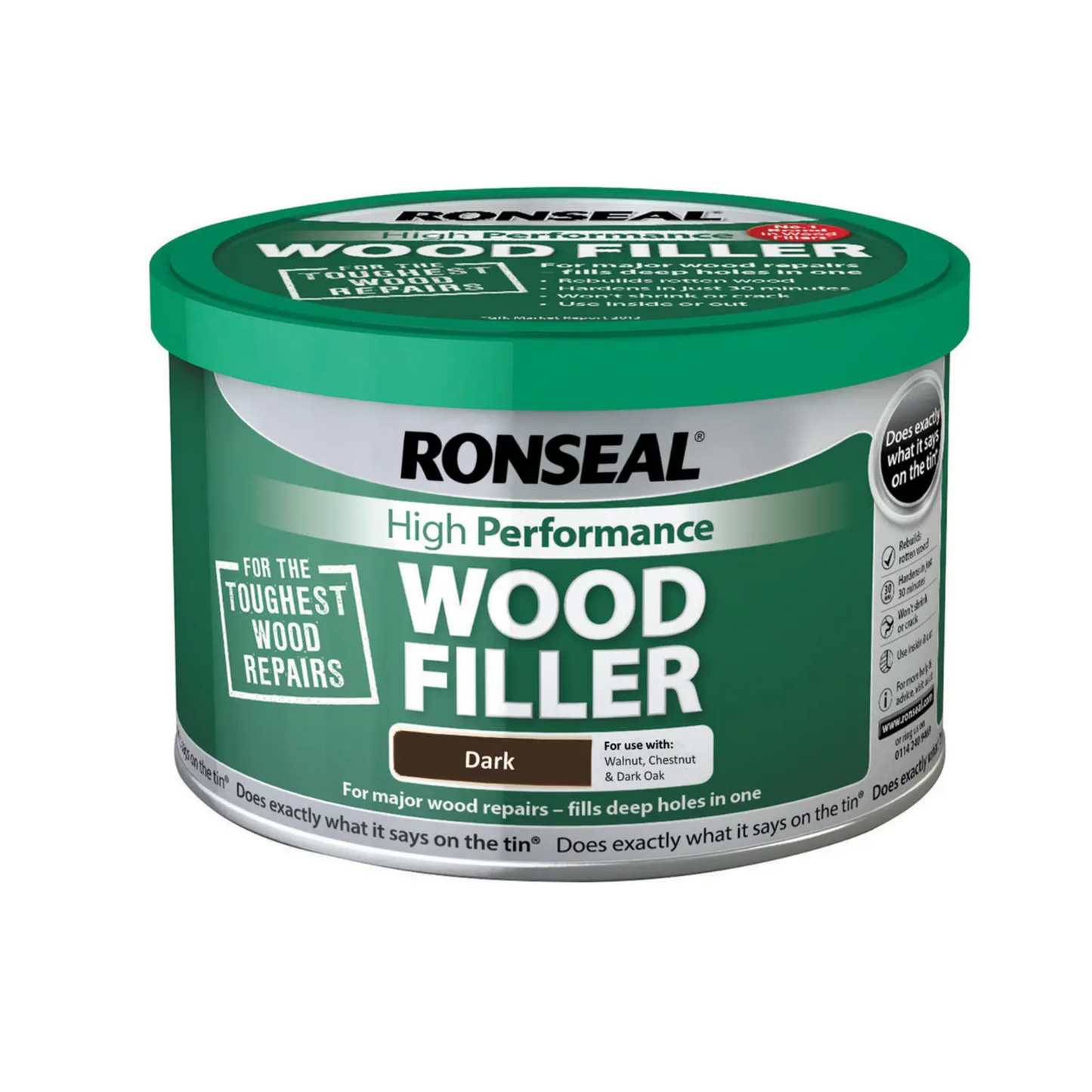 RONSEAL HIGH PERFORMANCE 2 PART WOOD FILLER DARK BROWN