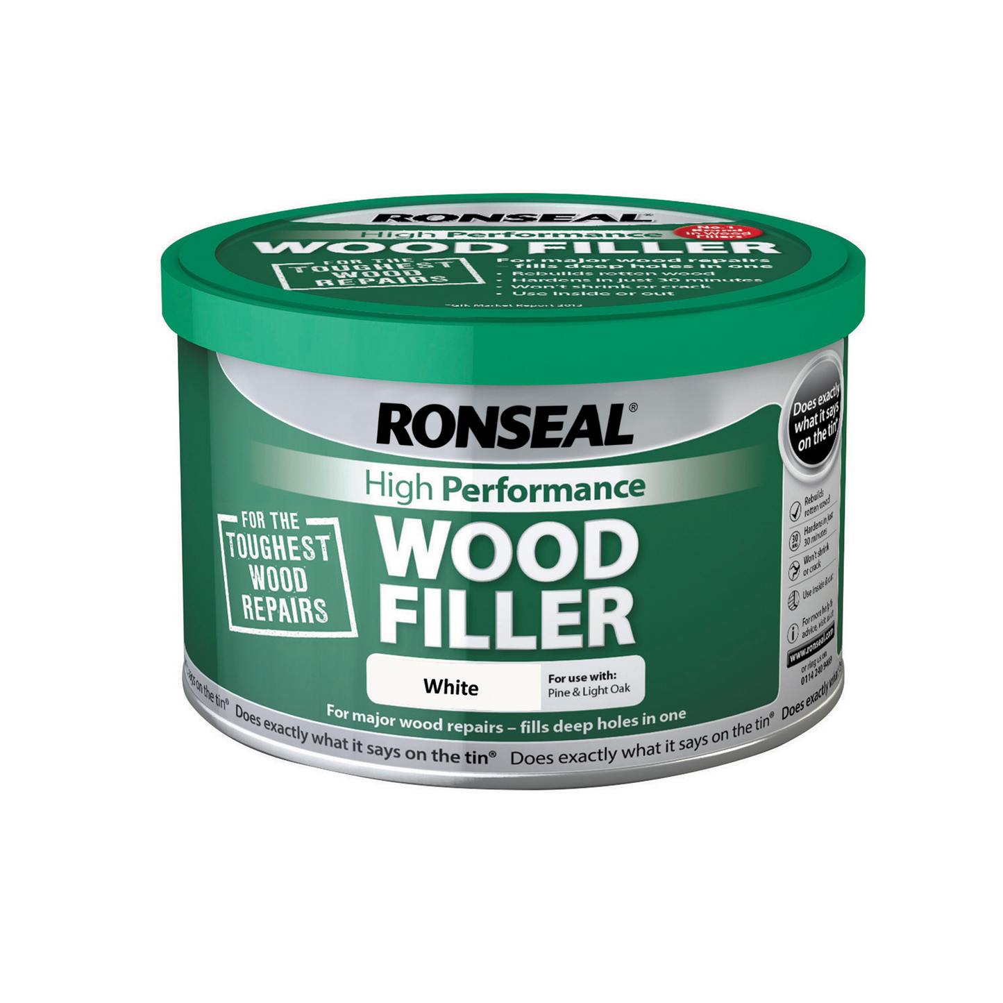 RONSEAL HIGH PERFORMANCE 2 PART WOOD FILLER WHITE