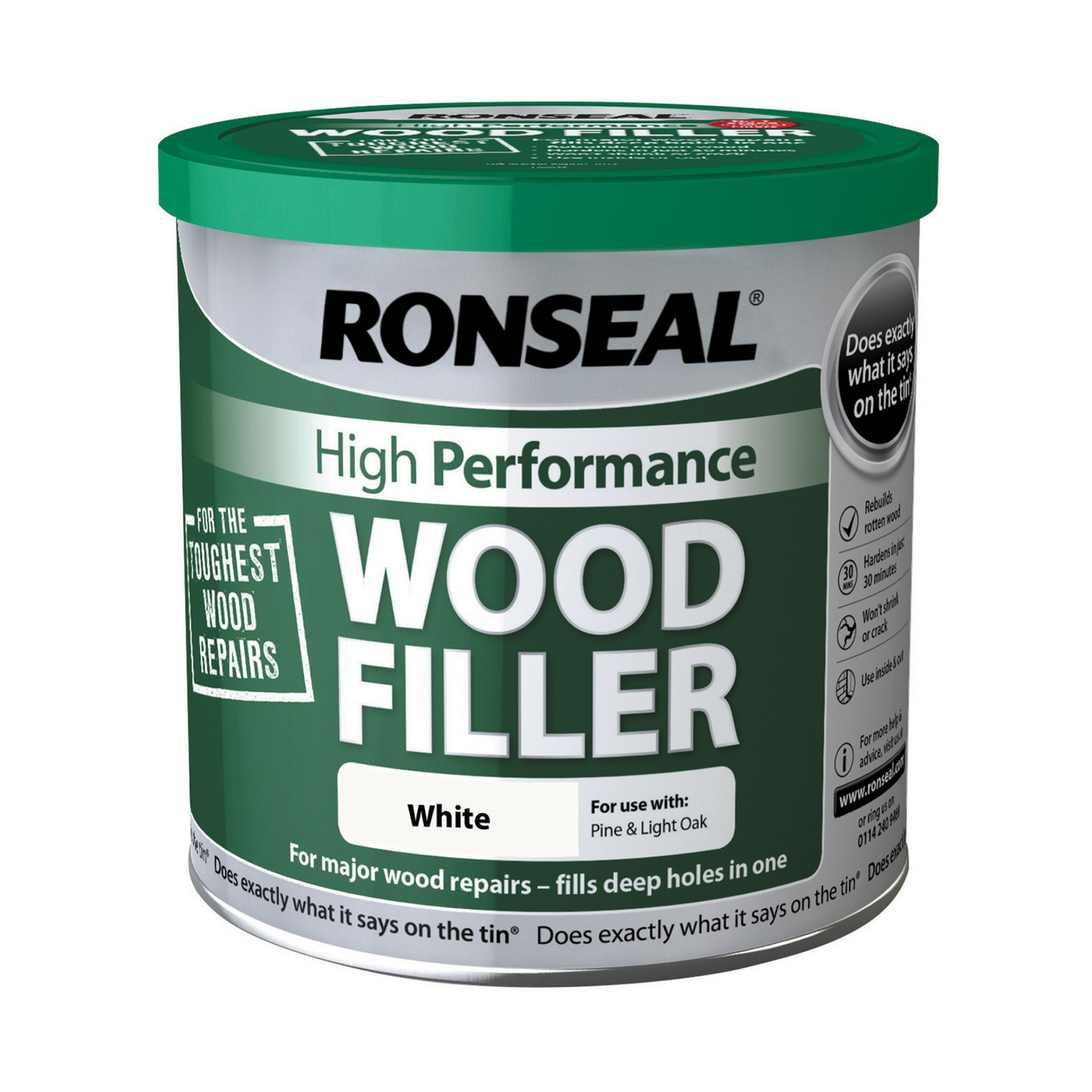 RONSEAL HIGH PERFORMANCE 2 PART WOOD FILLER WHITE