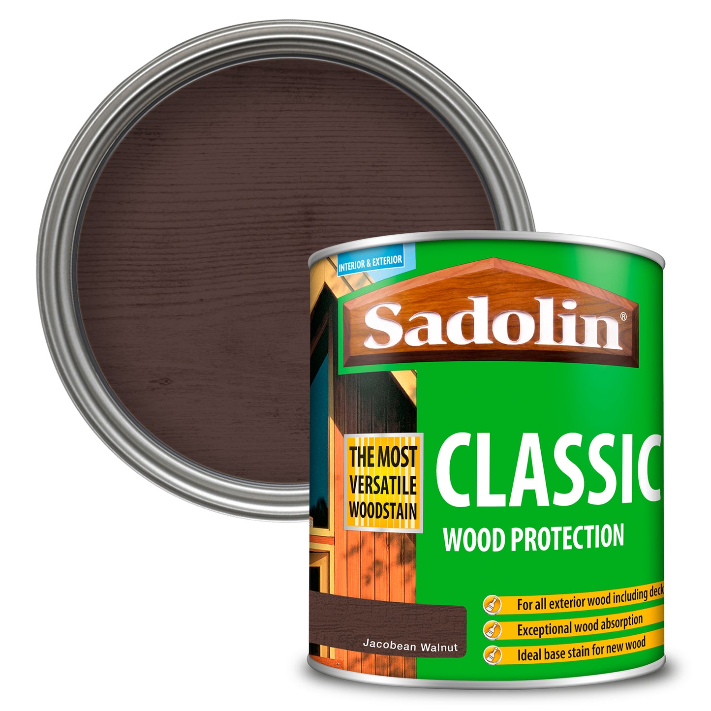 SADOLIN CLASSIC ALL PURPOSE WOODSTAIN JACOBEAN WALNUT