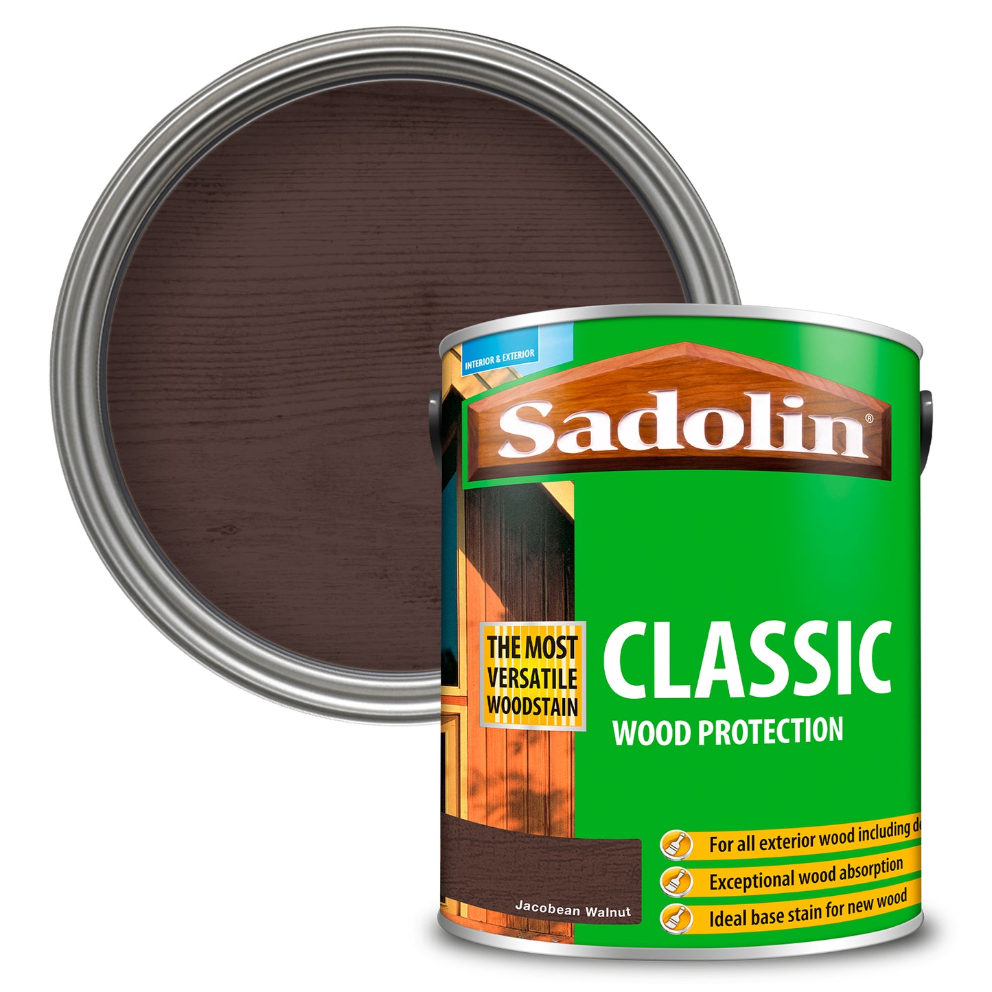 SADOLIN CLASSIC ALL PURPOSE WOODSTAIN JACOBEAN WALNUT