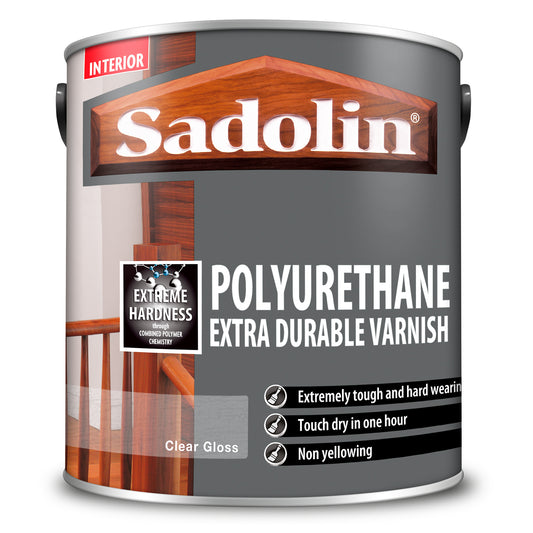 SADOLIN POLYURETHANE EXTRA DURABLE VARNISH CLEAR GLOSS (WATER-BASED)