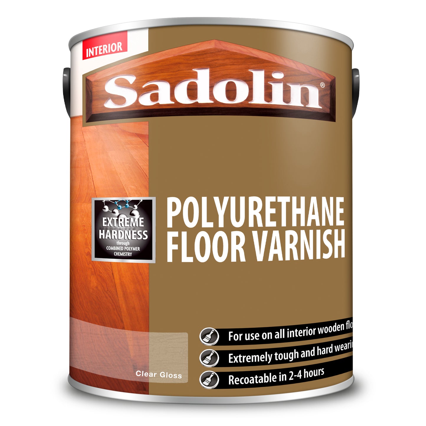 SADOLIN POLYURETHANE FLOOR VARNISH CLEAR GLOSS (WATER-BASED)