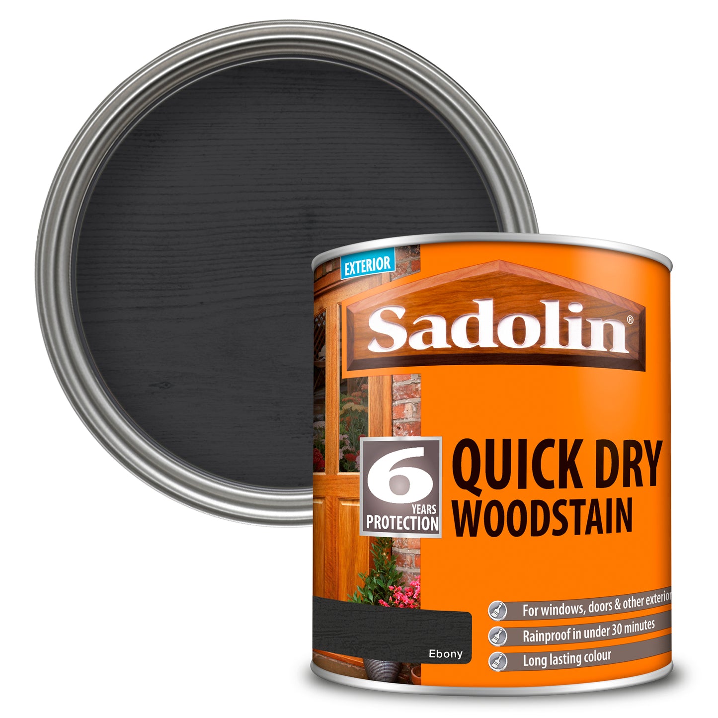 SADOLIN QUICK DRY WOODSTAIN EBONY (WATER-BASED)