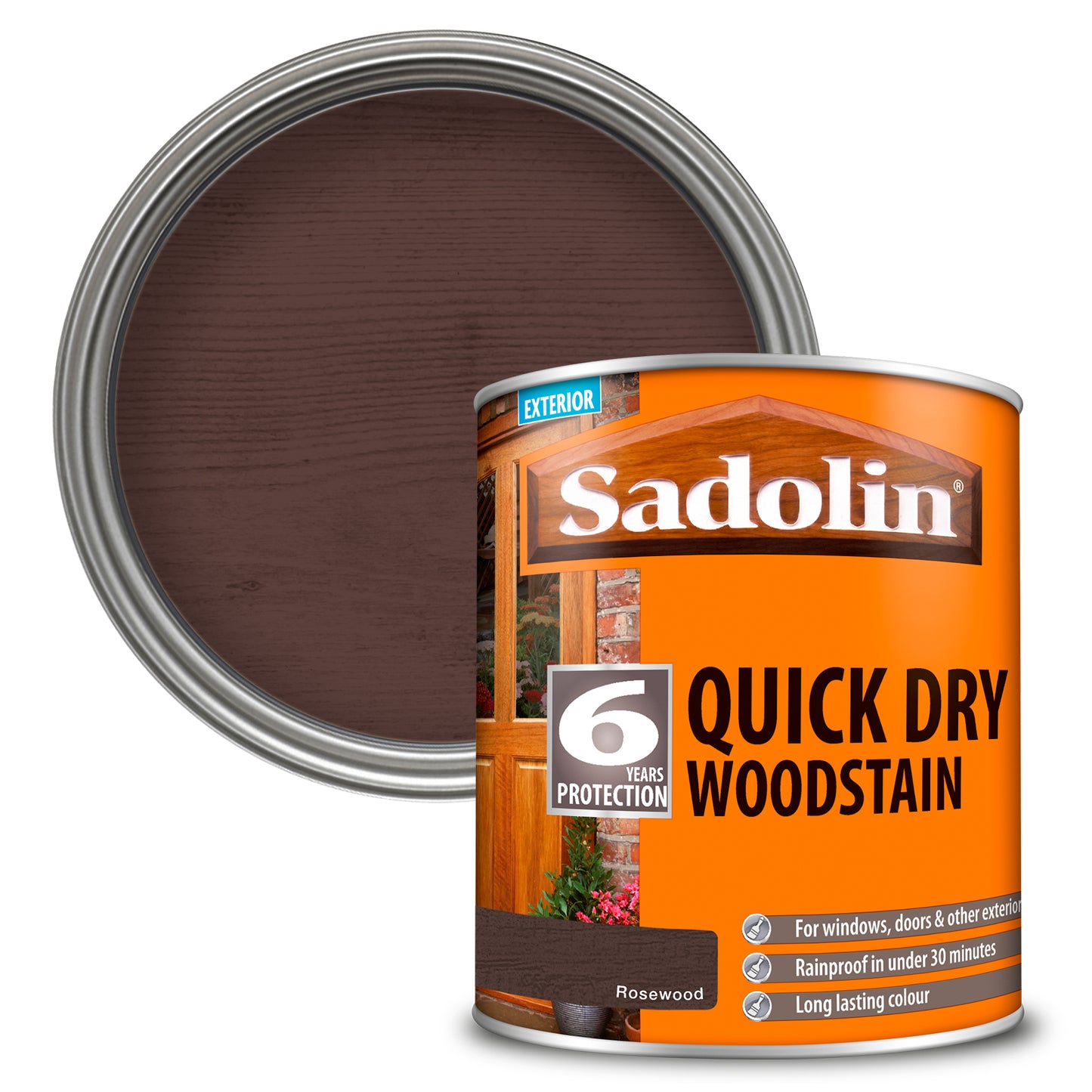 SADOLIN QUICK DRY WOODSTAIN ROSEWOOD (WATER-BASED)