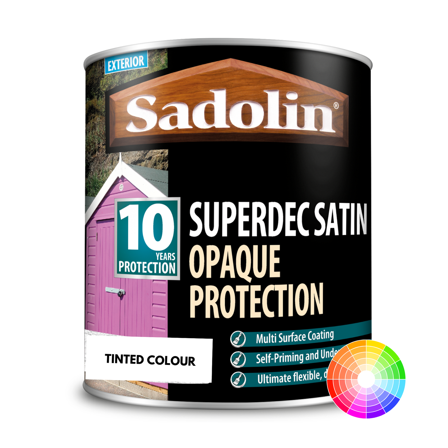 SADOLIN SUPERDEC OPAQUE MULTI-SURFACE PAINT TINTED COLOUR SATIN (WATER-BASED)