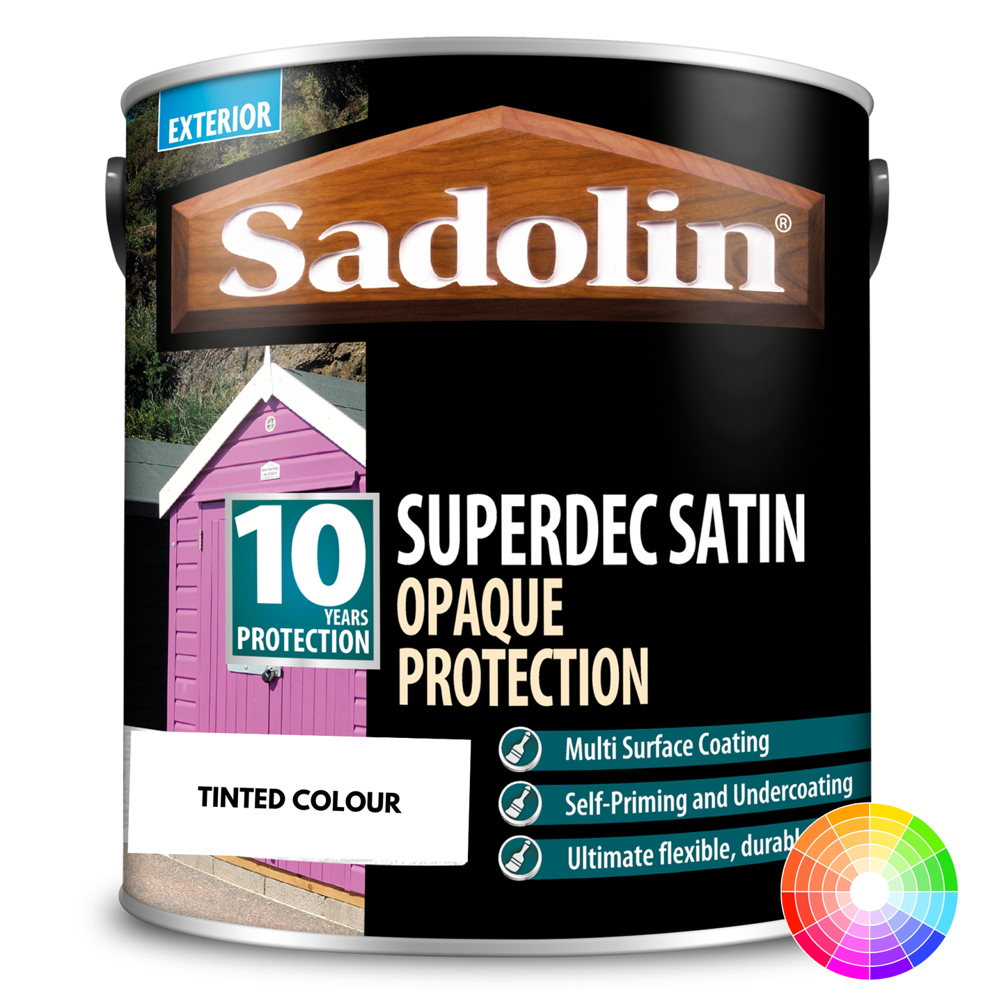 SADOLIN SUPERDEC OPAQUE MULTI-SURFACE PAINT TINTED COLOUR SATIN (WATER-BASED)