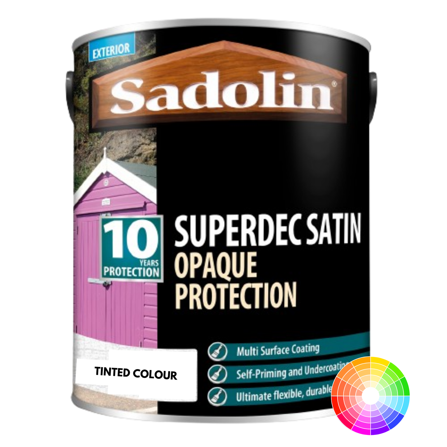 SADOLIN SUPERDEC OPAQUE MULTI-SURFACE PAINT TINTED COLOUR SATIN (WATER-BASED)