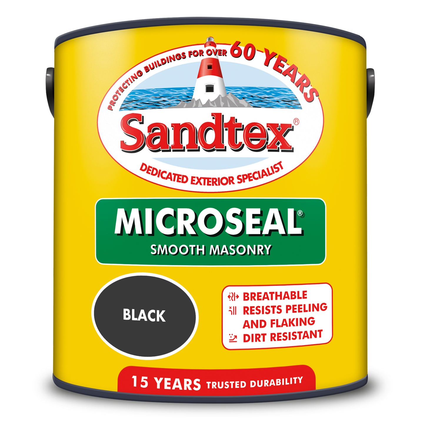 SANDTEX RETAIL SMOOTH MASONRY PAINT BLACK 2.5L