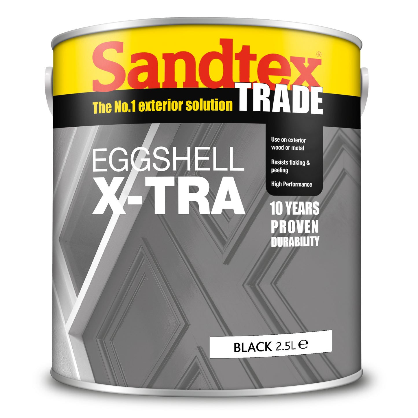 SANDTEX TRADE EGGSHELL X-TRA EXTERIOR WOOD AND METAL PAINT BLACK (OIL-BASED)