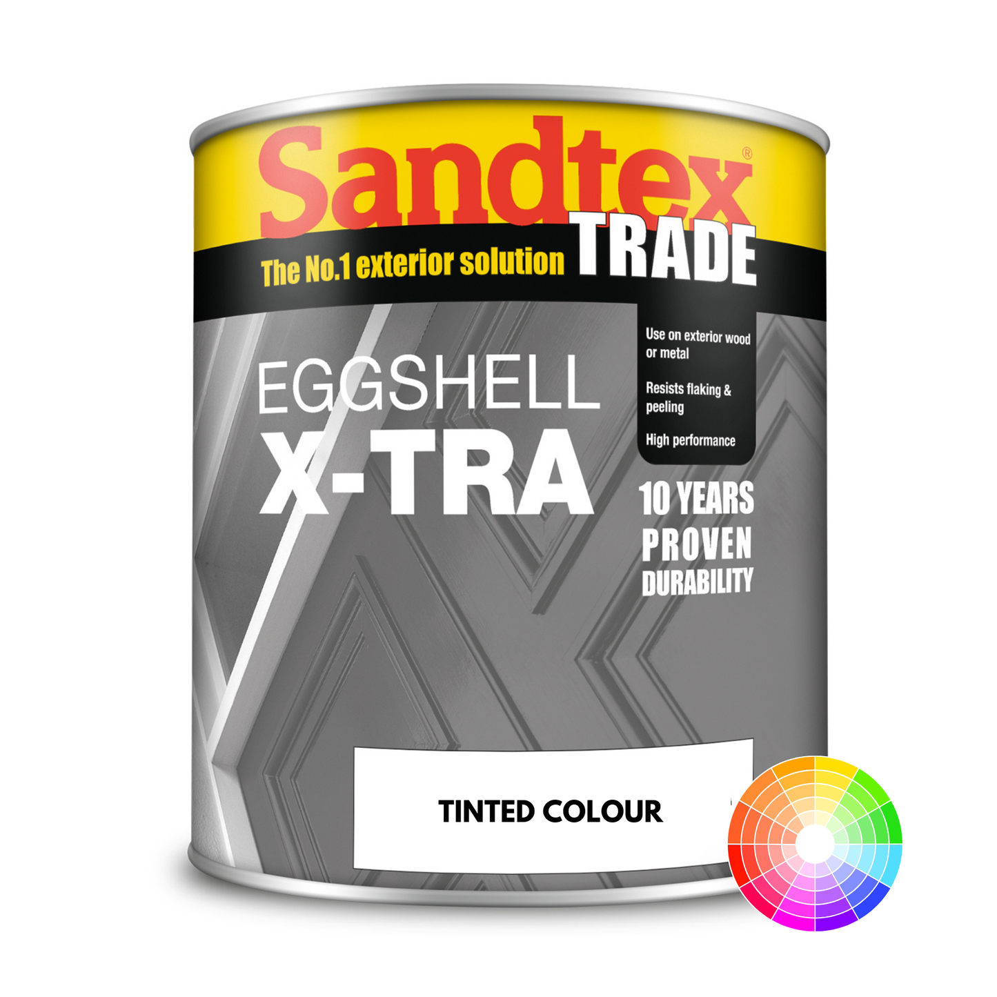 SANDTEX TRADE EGGSHELL X-TRA EXTERIOR WOOD AND METAL PAINT TINTED COLOUR (OIL-BASED)