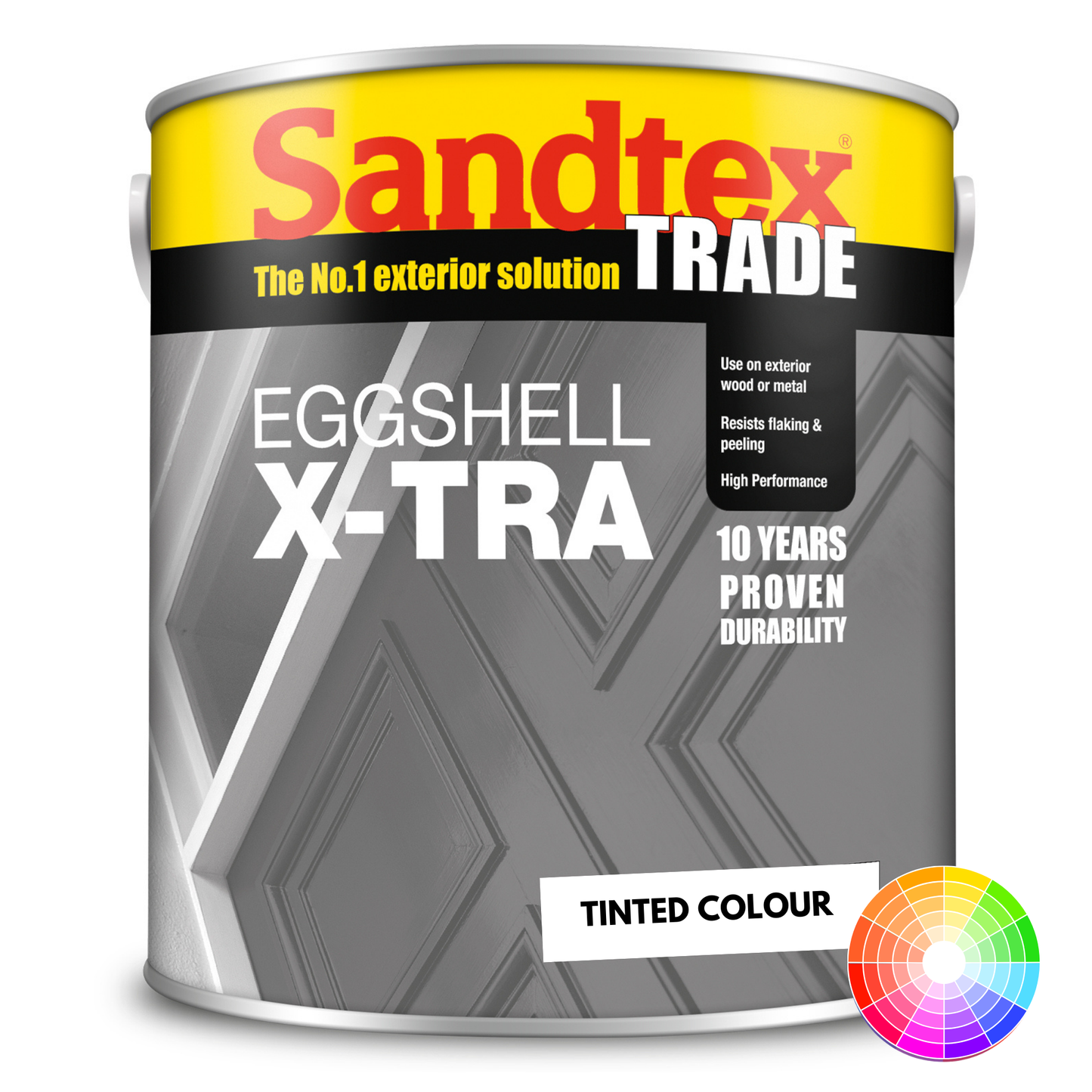 SANDTEX TRADE EGGSHELL X-TRA EXTERIOR WOOD AND METAL PAINT TINTED COLOUR (OIL-BASED)