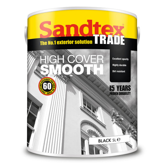 SANDTEX TRADE HIGHCOVER SMOOTH MASONRY PAINT BLACK