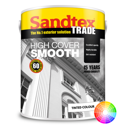 SANDTEX TRADE HIGHCOVER SMOOTH MASONRY PAINT TINTED COLOUR