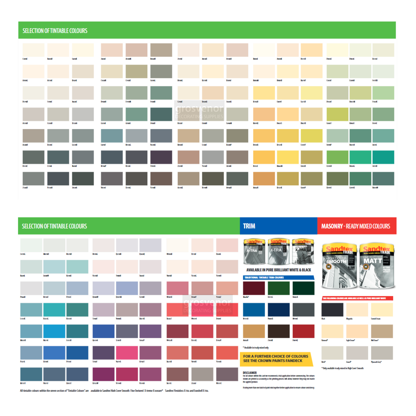 SANDTEX TRADE PRODUCT & COLOUR GUIDE