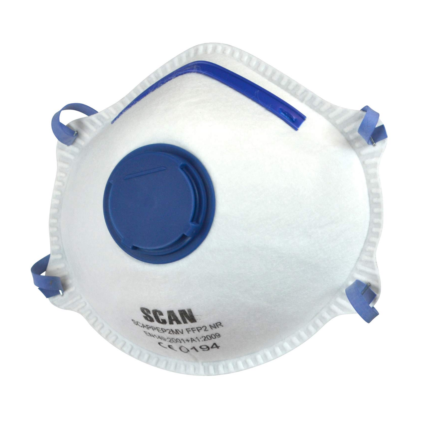 SCAN FFP2 DISPOSABLE VALVED DUST MASKS - 3 PACK