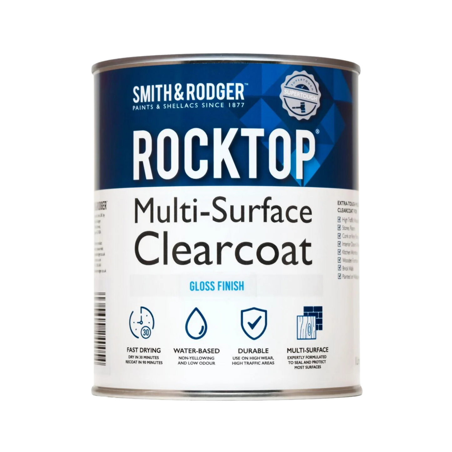 SMITH & RODGER ROCKTOP MULTI-SURFACE VARNISH CLEAR GLOSS