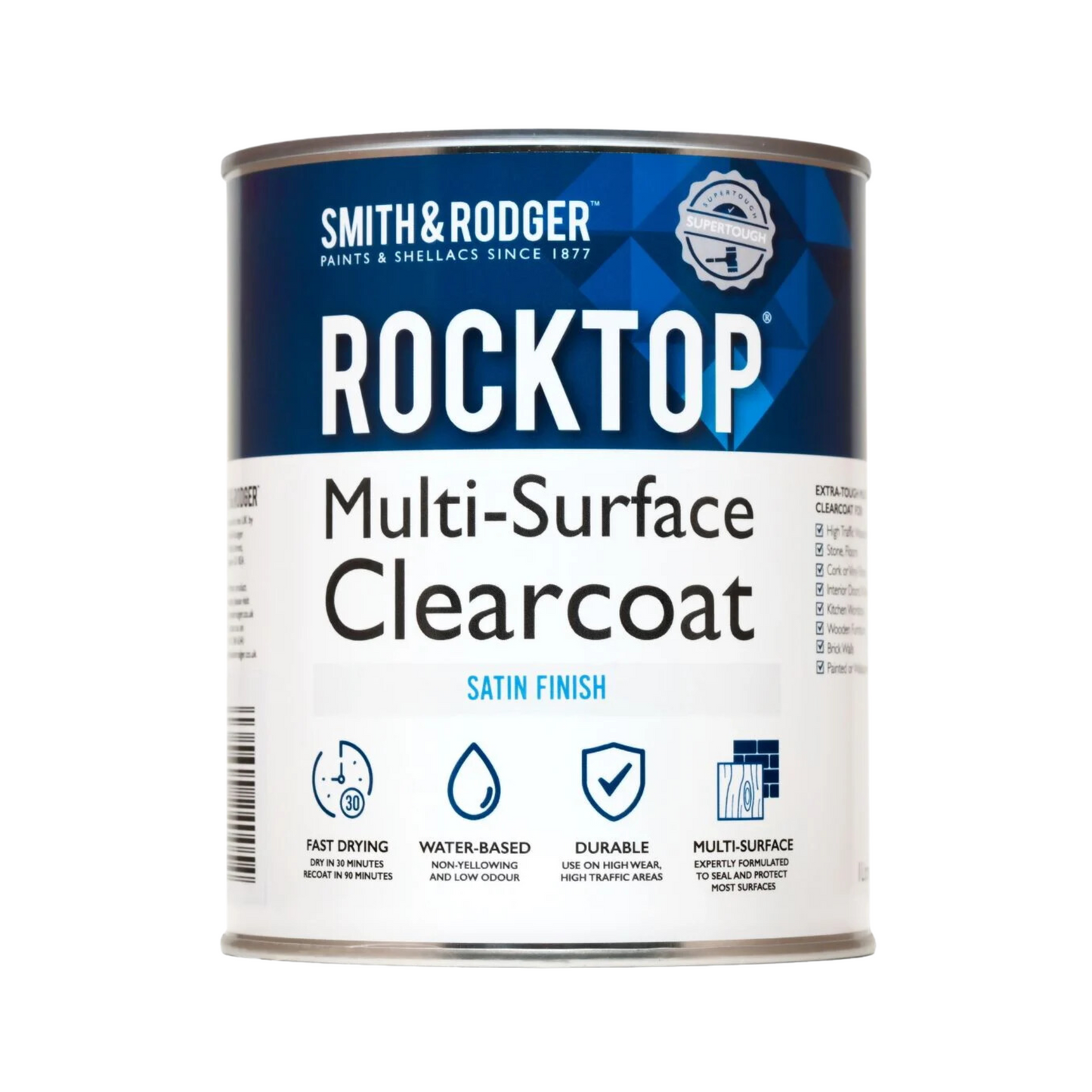 SMITH & RODGER ROCKTOP MULTI-SURFACE VARNISH CLEAR SATIN