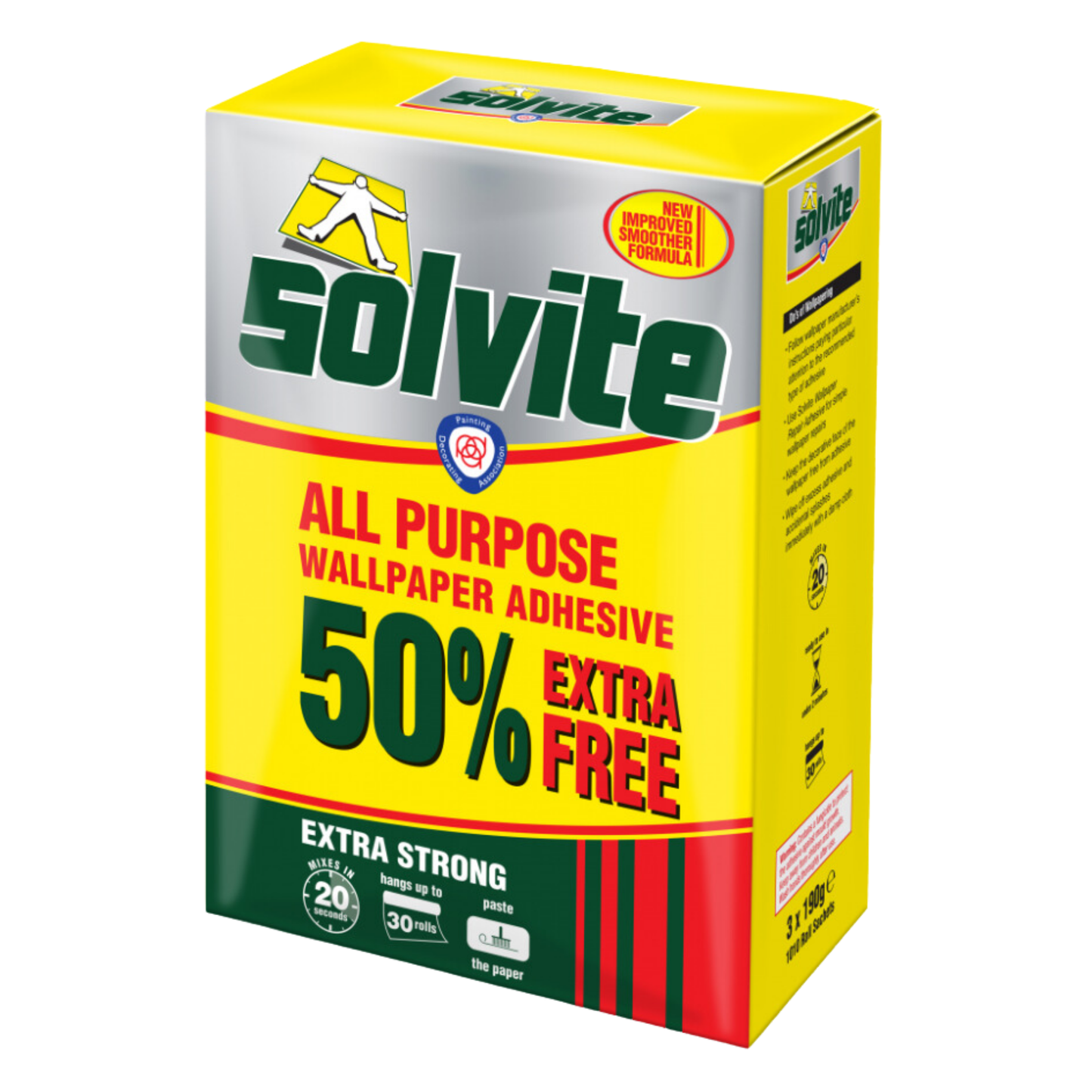 SOLVITE ALL PURPOSE WALLPAPER ADHESIVE - UP TO 30 ROLLS