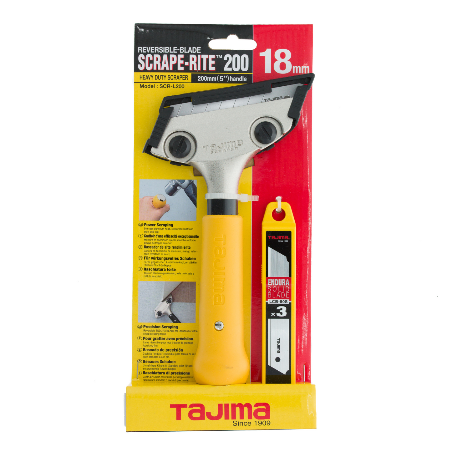 TAJIMA SCRL200 SCRAPE-RITE HEAVY DUTY SCRAPER - 200MM HANDLE