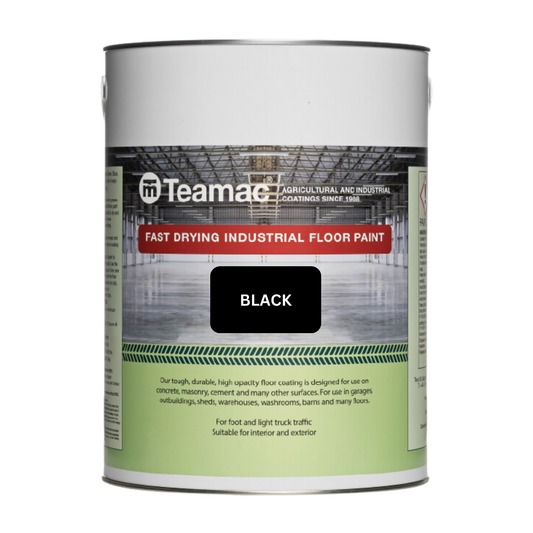 TEAMAC FAST DRYING INDUSTRIAL FLOOR PAINT - BLACK