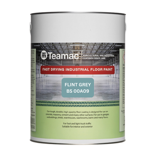 TEAMAC FAST DRYING INDUSTRIAL FLOOR PAINT FLINT GREY