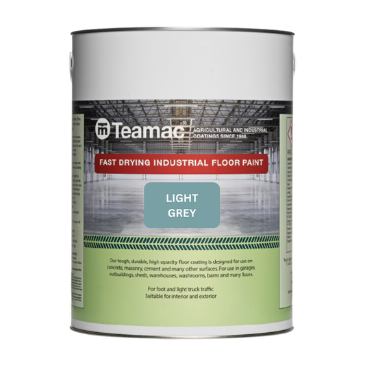 TEAMAC FAST DRYING INDUSTRIAL FLOOR PAINT - LIGHT GREY