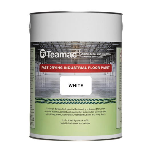 TEAMAC FAST DRYING INDUSTRIAL FLOOR PAINT - WHITE