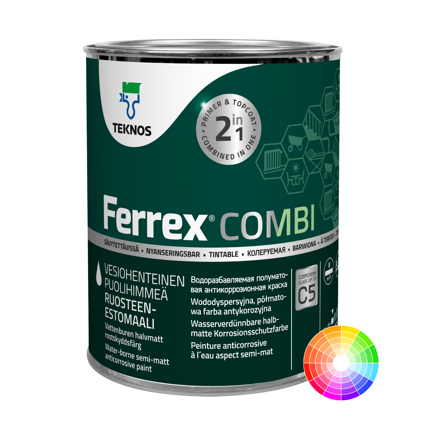 TEKNOS FERREX COMBI ANTI-CORROSIVE PAINT FOR METAL