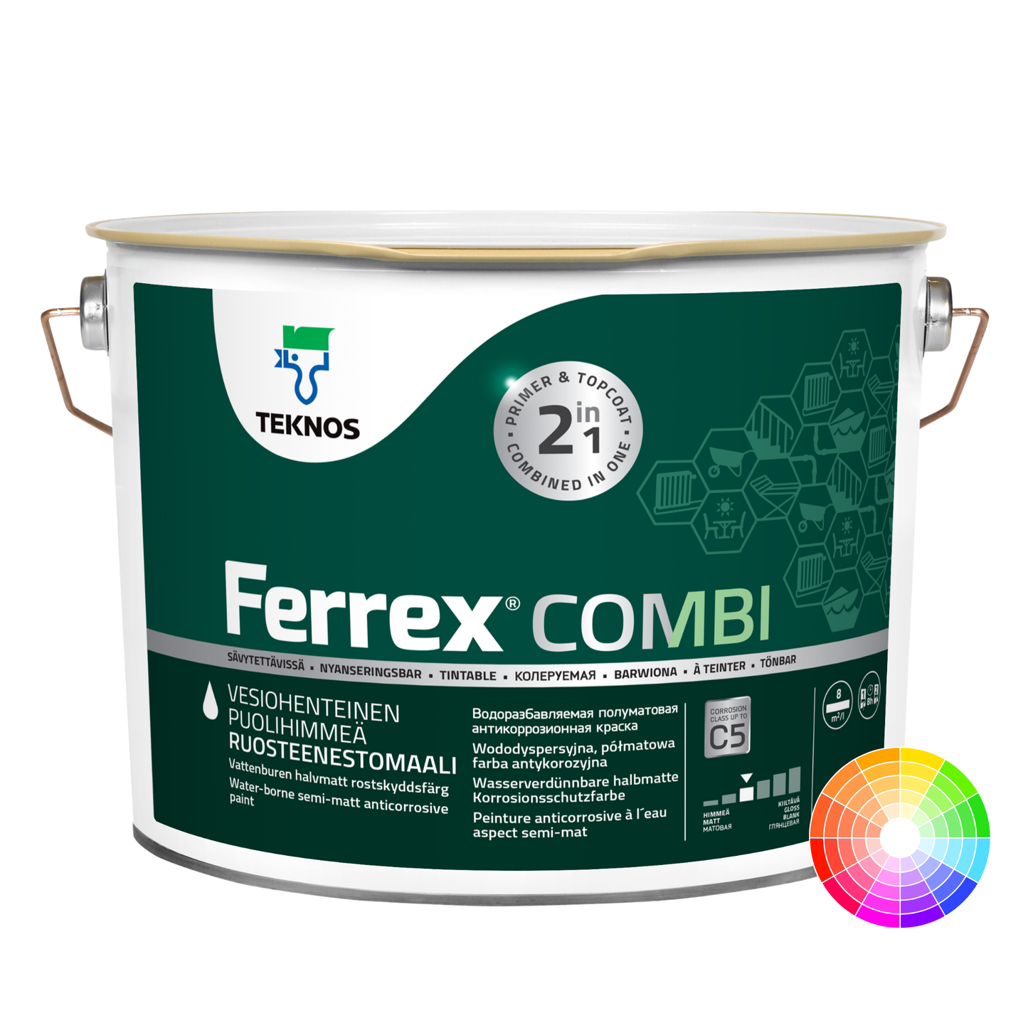 TEKNOS FERREX COMBI ANTI-CORROSIVE PAINT FOR METAL