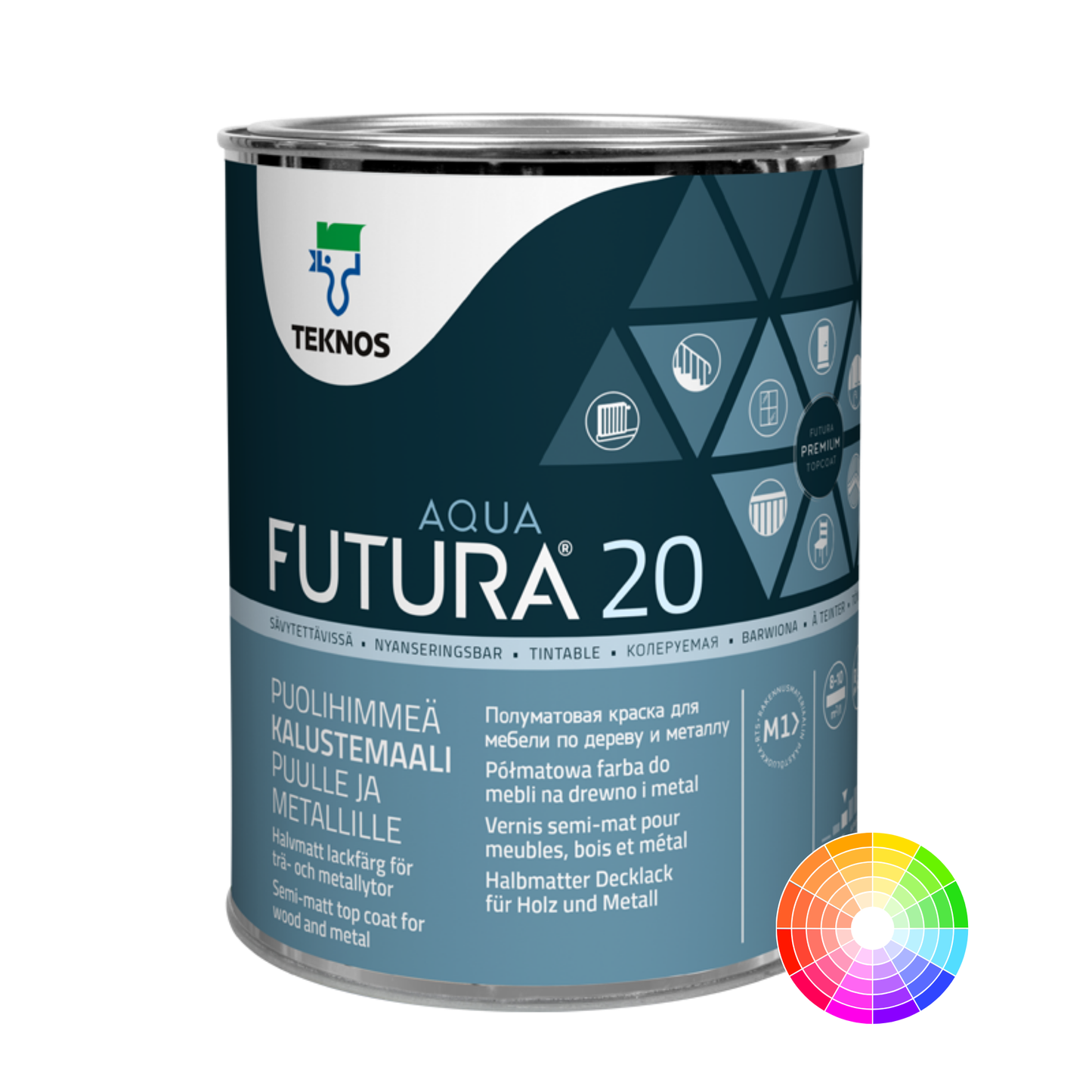 Teknos Futura Aqua 20 Wood and Metal Paint Semi-Matt (Eggshell)