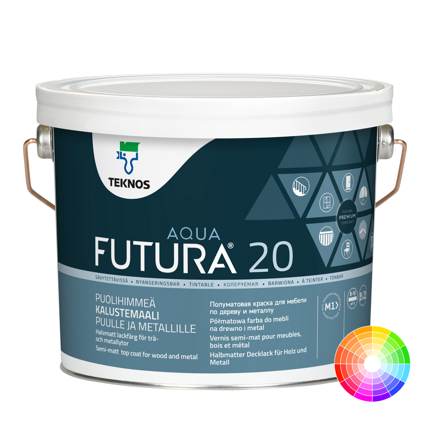 Teknos Futura Aqua 20 Wood and Metal Paint Semi-Matt (Eggshell)