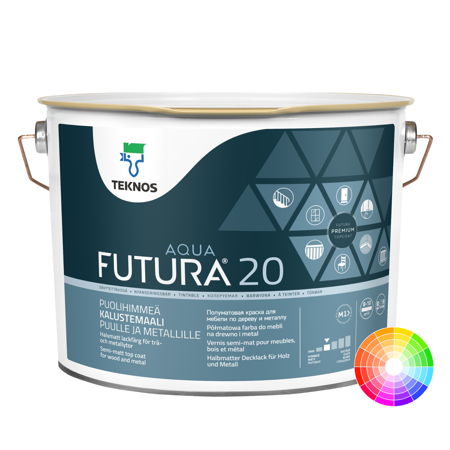 Teknos Futura Aqua 20 Wood and Metal Paint Semi-Matt (Eggshell)
