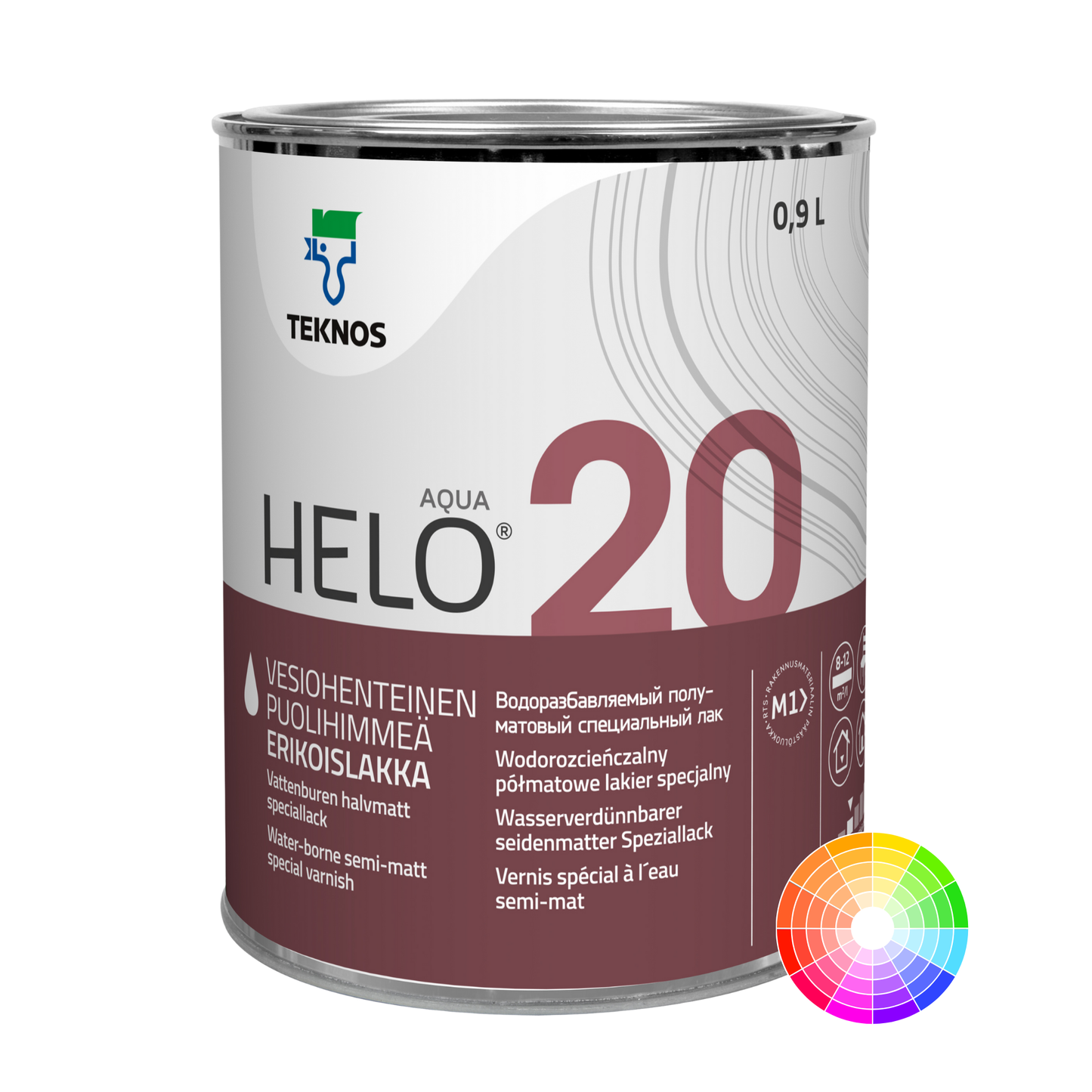 Teknos Helo Aqua 20 Semi-Matt Varnish (Tintable)