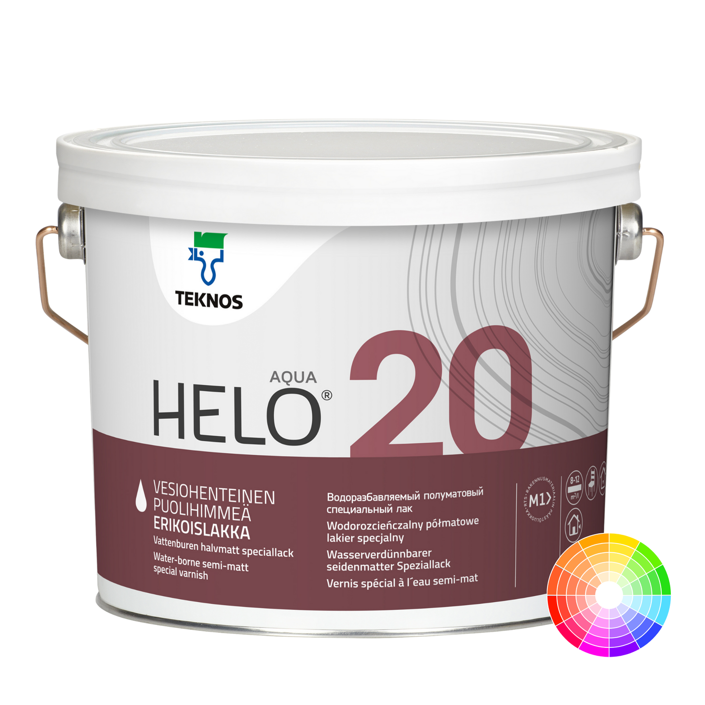 Teknos Helo Aqua 20 Semi-Matt Varnish (Tintable)