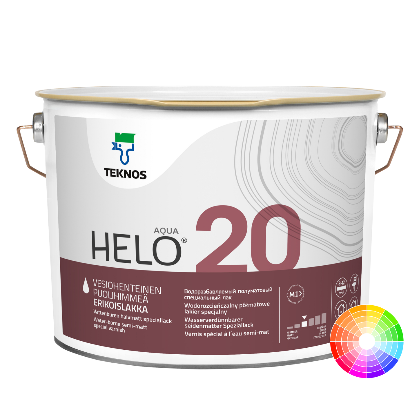 Teknos Helo Aqua 20 Semi-Matt Varnish (Tintable)