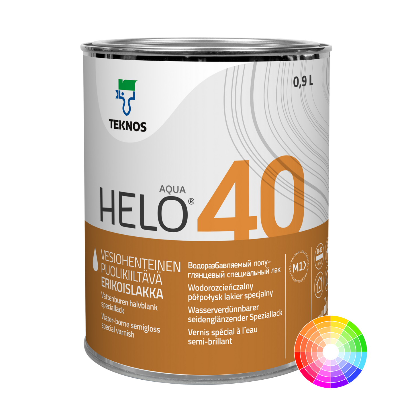 TEKNOS HELO AQUA 40 SEMI-GLOSS VARNISH (TINTABLE)