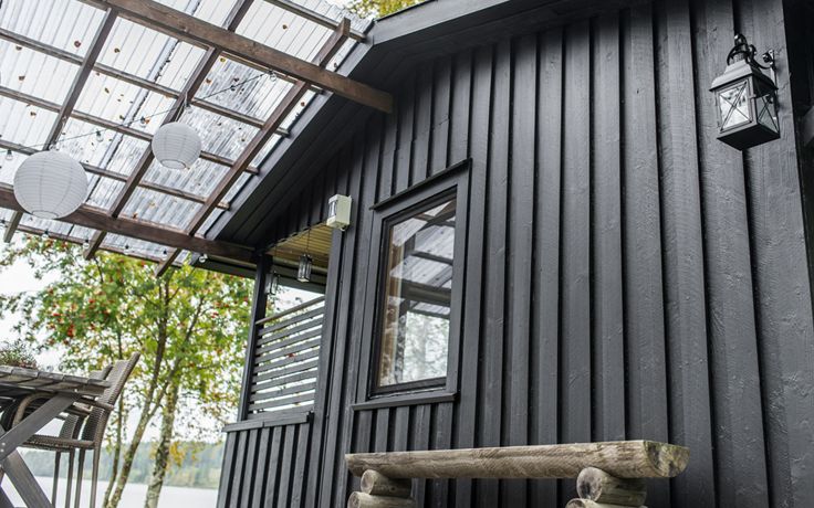 A wooden cladding building painted in Nordica Classic matt