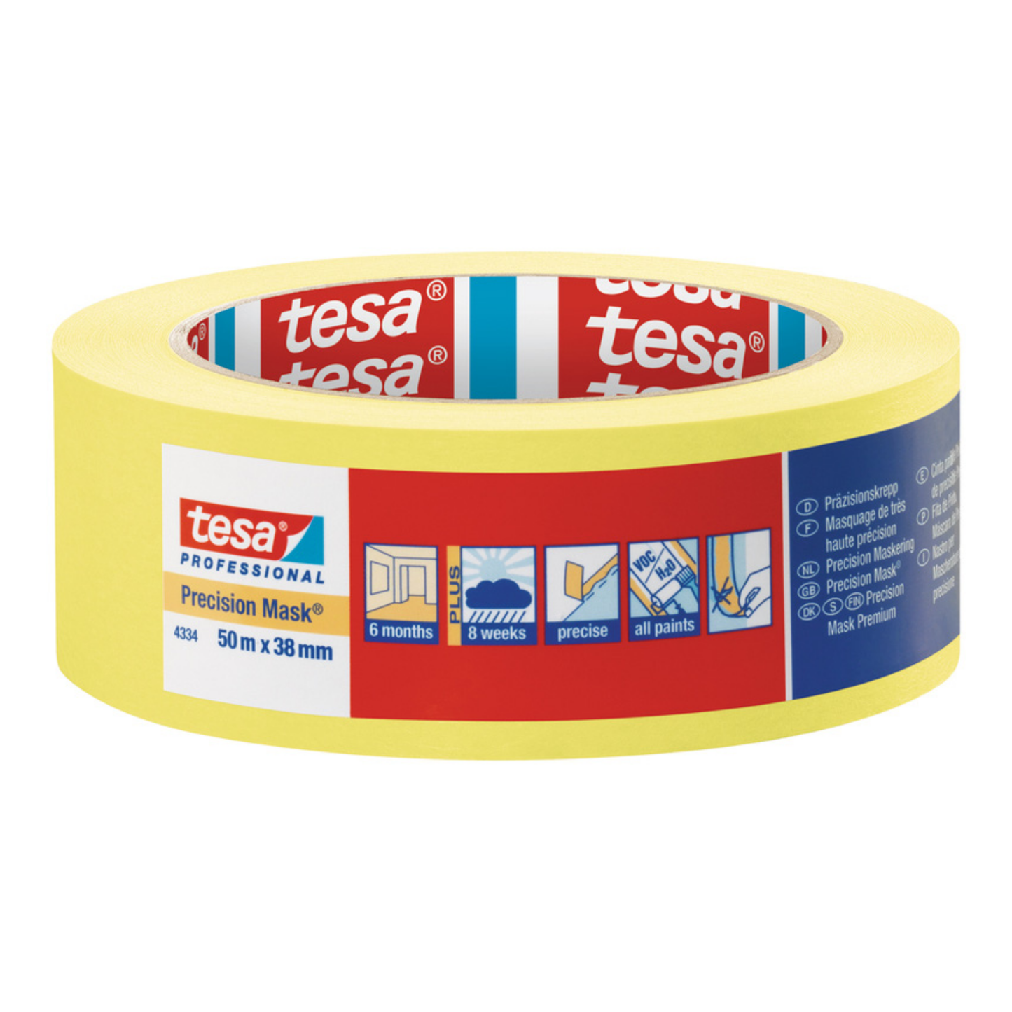 TESA 4334 PROFESSIONAL PRECISION MASKING TAPE YELLOW